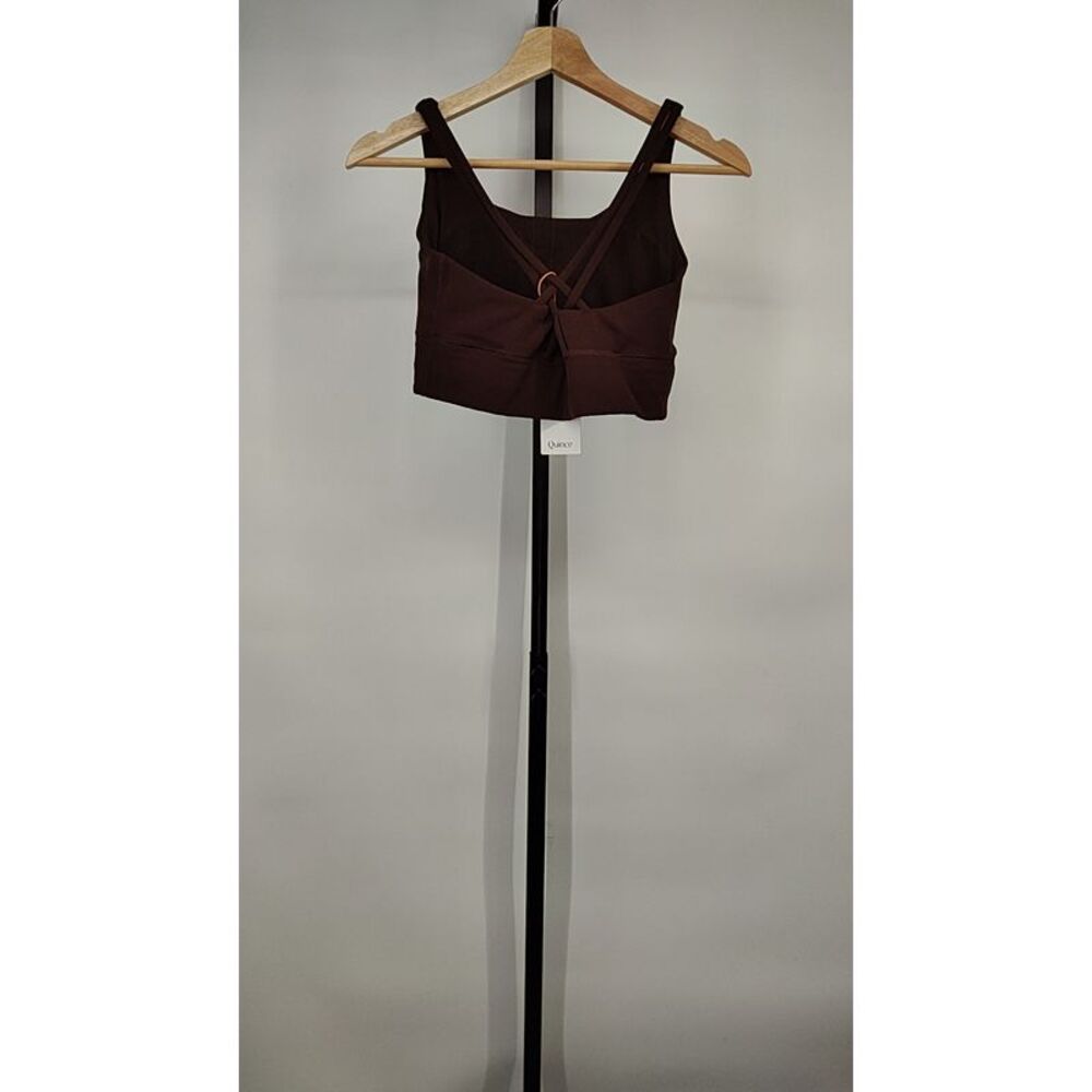 Quince Brown Sleeved Top M - Picture 2 of 3